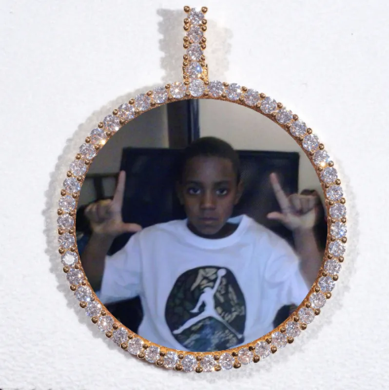 LARGE 3D CIRCLE CUSTOM PICTURE PENDANT sold by The GUU Shop