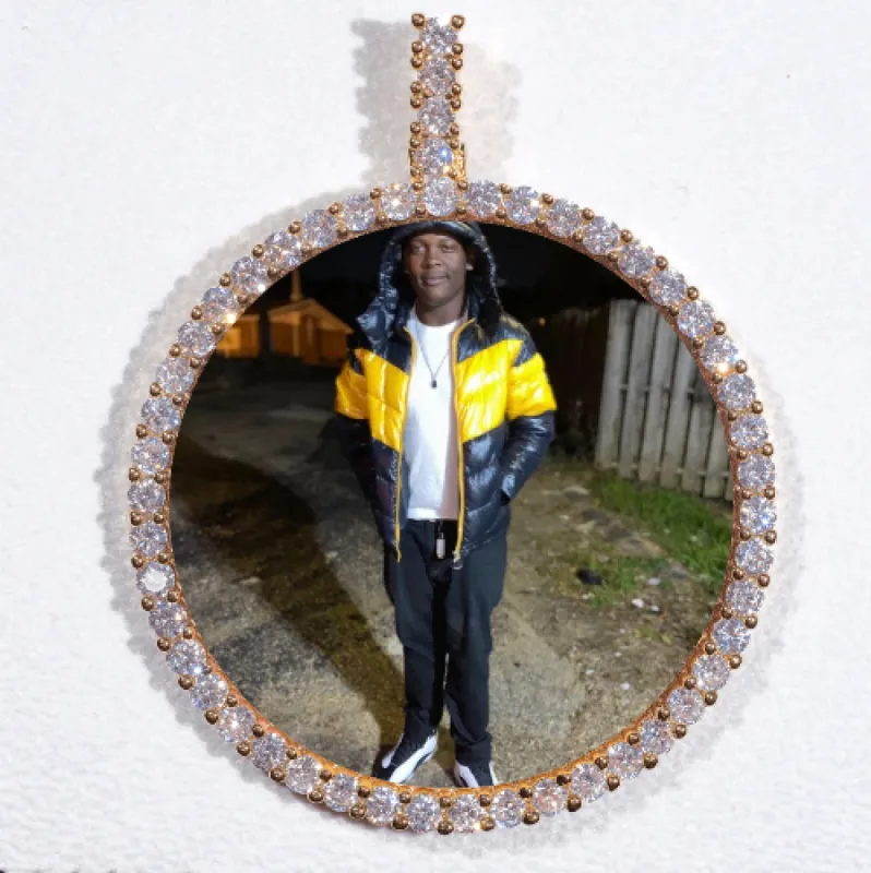 LARGE 3D CIRCLE CUSTOM PICTURE PENDANT sold by The GUU Shop