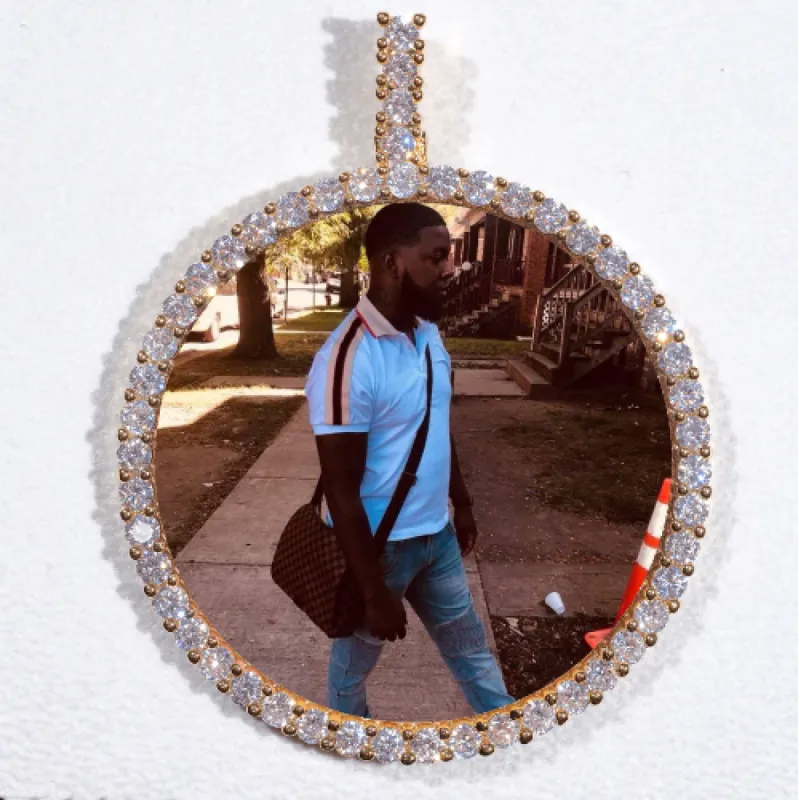 LARGE 3D CIRCLE CUSTOM PICTURE PENDANT sold by The GUU Shop