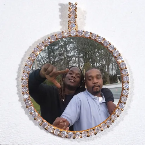 LARGE 3D CIRCLE CUSTOM PICTURE PENDANT sold by The GUU Shop