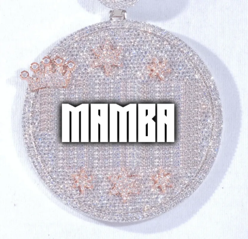 CUSTOM LETTER NECKLACE 3D BIG CROWN DISC sold by The GUU Shop