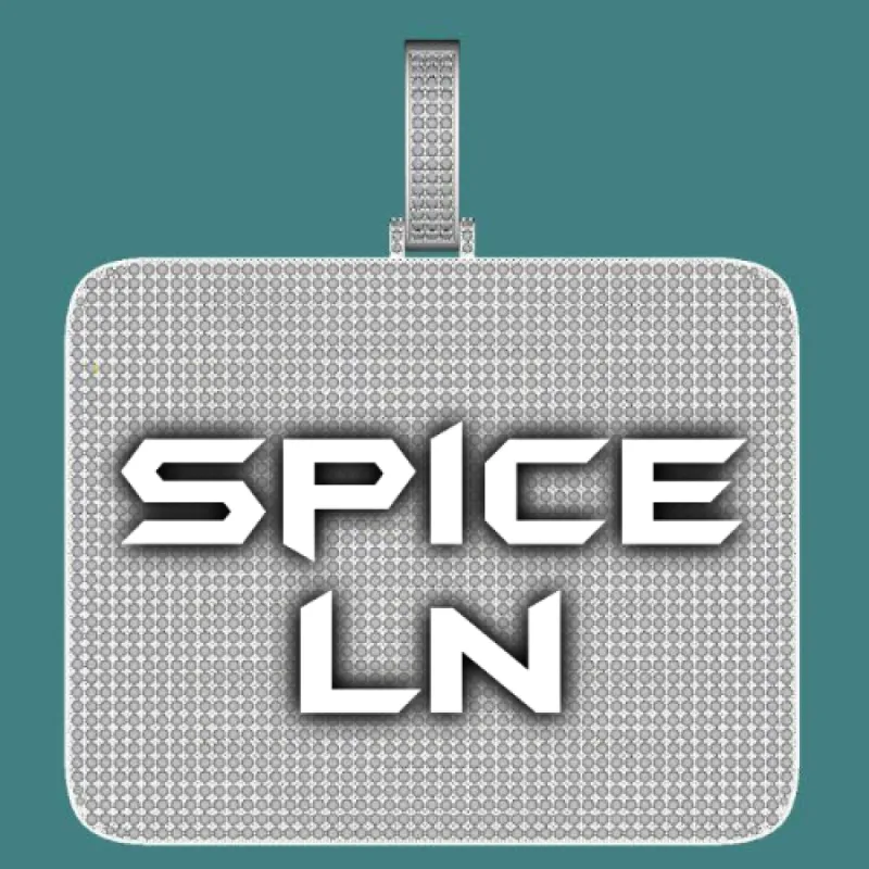 CUSTOM LETTER NECKLACE 3D BIG SQUARE sold by The GUU Shop