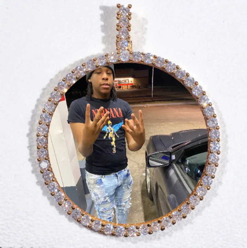 LARGE 3D CIRCLE CUSTOM PICTURE PENDANT sold by The GUU Shop