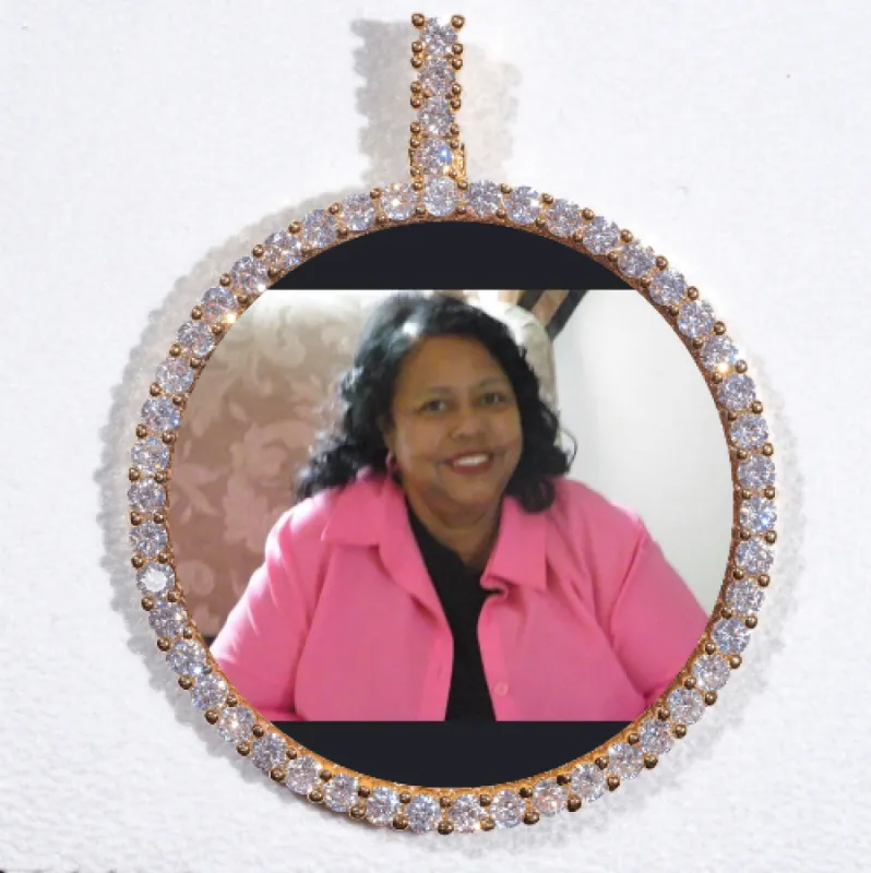 LARGE 3D CIRCLE CUSTOM PICTURE PENDANT sold by The GUU Shop