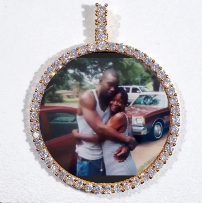 LARGE 3D CIRCLE CUSTOM PICTURE PENDANT sold by The GUU Shop