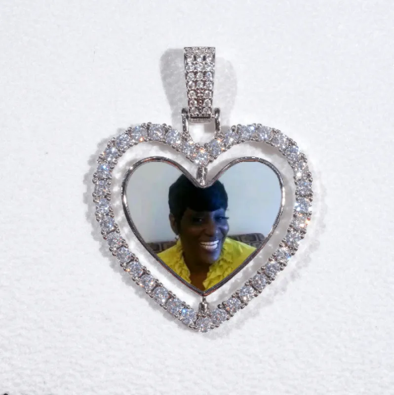 3D Spinning 2-Faced Heart Custom Picture Pendant sold by The GUU Shop