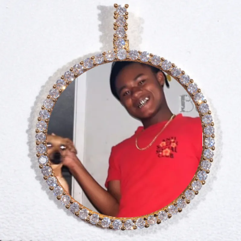 LARGE 3D CIRCLE CUSTOM PICTURE PENDANT sold by The GUU Shop