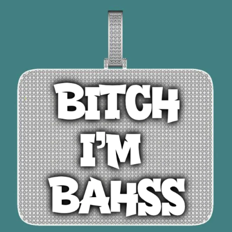 CUSTOM LETTER NECKLACE 3D BIG SQUARE sold by The GUU Shop