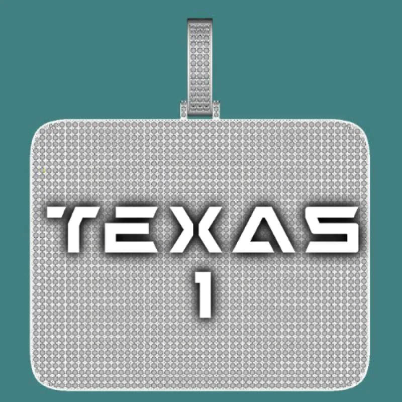 CUSTOM LETTER NECKLACE 3D BIG SQUARE sold by The GUU Shop