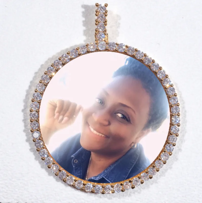 LARGE 3D CIRCLE CUSTOM PICTURE PENDANT sold by The GUU Shop