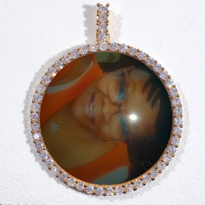 LARGE 3D CIRCLE CUSTOM PICTURE PENDANT sold by The GUU Shop