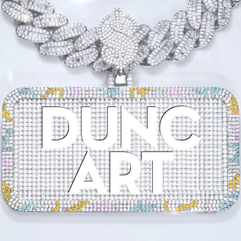 CUSTOM LETTER NECKLACE 3D COLORFUL SQUARE sold by The GUU Shop