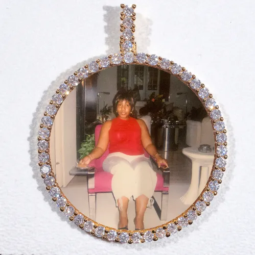 LARGE 3D CIRCLE CUSTOM PICTURE PENDANT sold by The GUU Shop