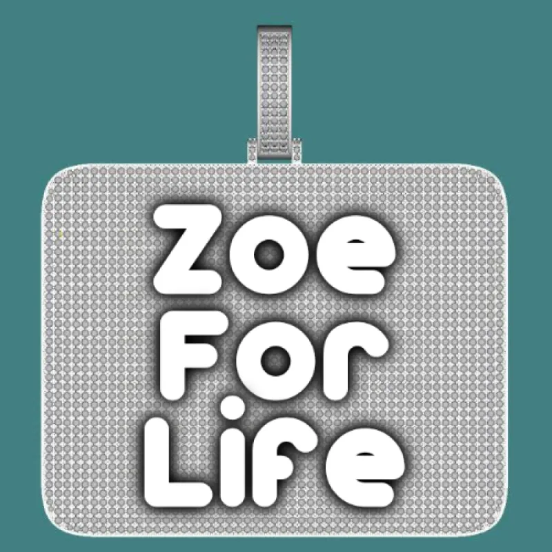 CUSTOM LETTER NECKLACE 3D BIG SQUARE sold by The GUU Shop