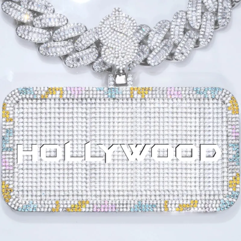 CUSTOM LETTER NECKLACE 3D COLORFUL SQUARE made by The GUU Shop