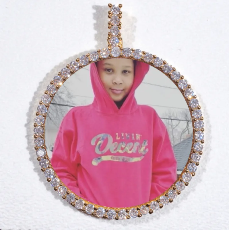 LARGE 3D CIRCLE CUSTOM PICTURE PENDANT sold by The GUU Shop