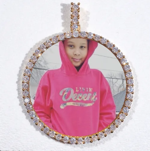 LARGE 3D CIRCLE CUSTOM PICTURE PENDANT sold by The GUU Shop