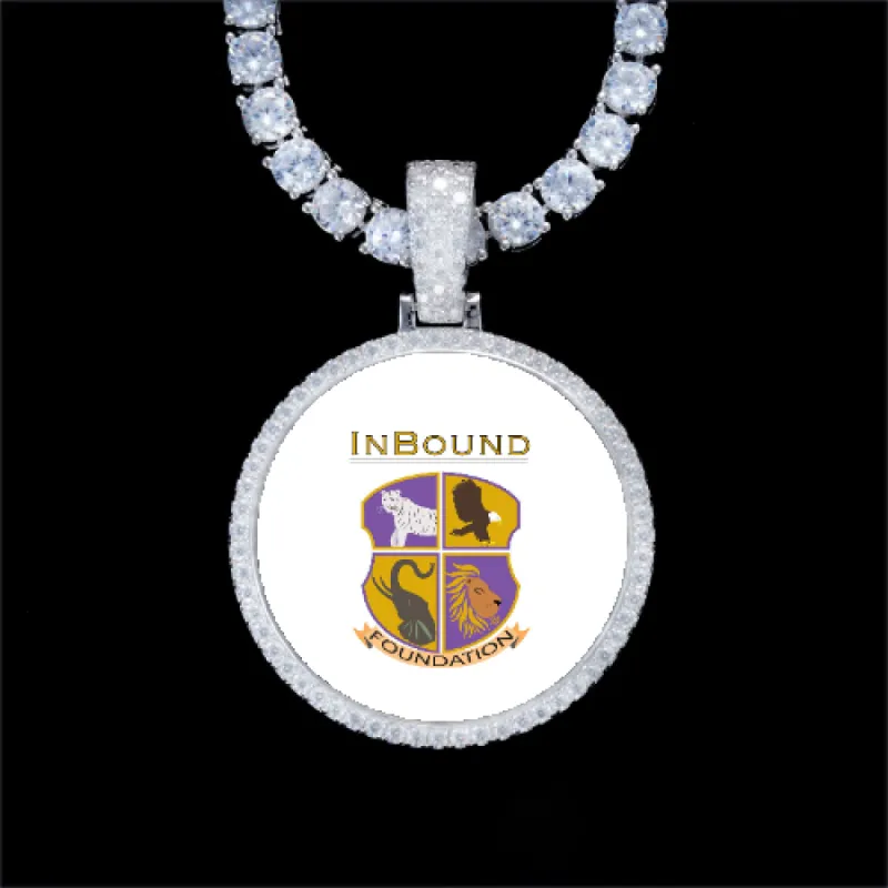 925S & VVS Moissanite 3D Circle Custom Picture Pendant sold by The GUU Shop