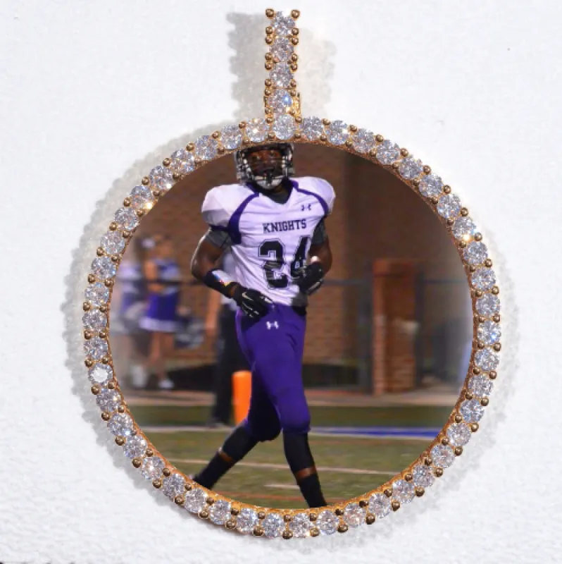 LARGE 3D CIRCLE CUSTOM PICTURE PENDANT sold by The GUU Shop