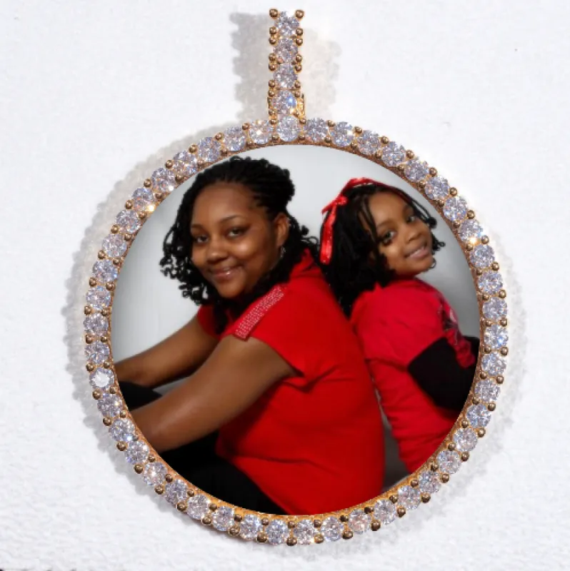 LARGE 3D CIRCLE CUSTOM PICTURE PENDANT sold by The GUU Shop