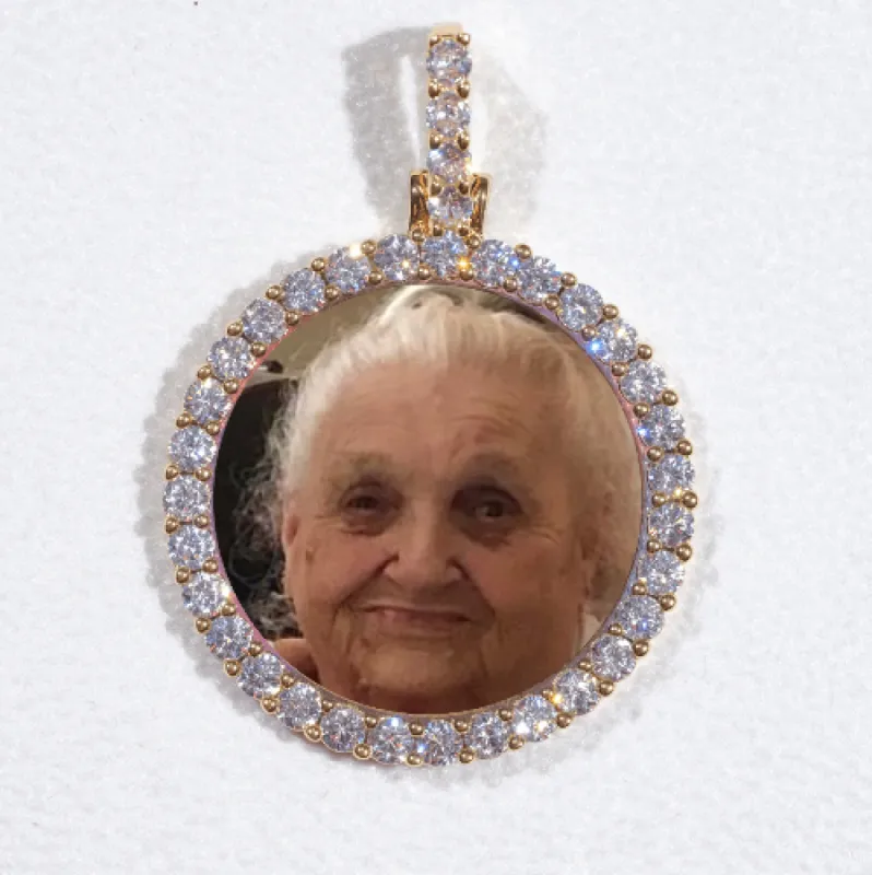 3D CIRCLE CUSTOM PICTURE PENDANT SMALL SIZE sold by The GUU Shop