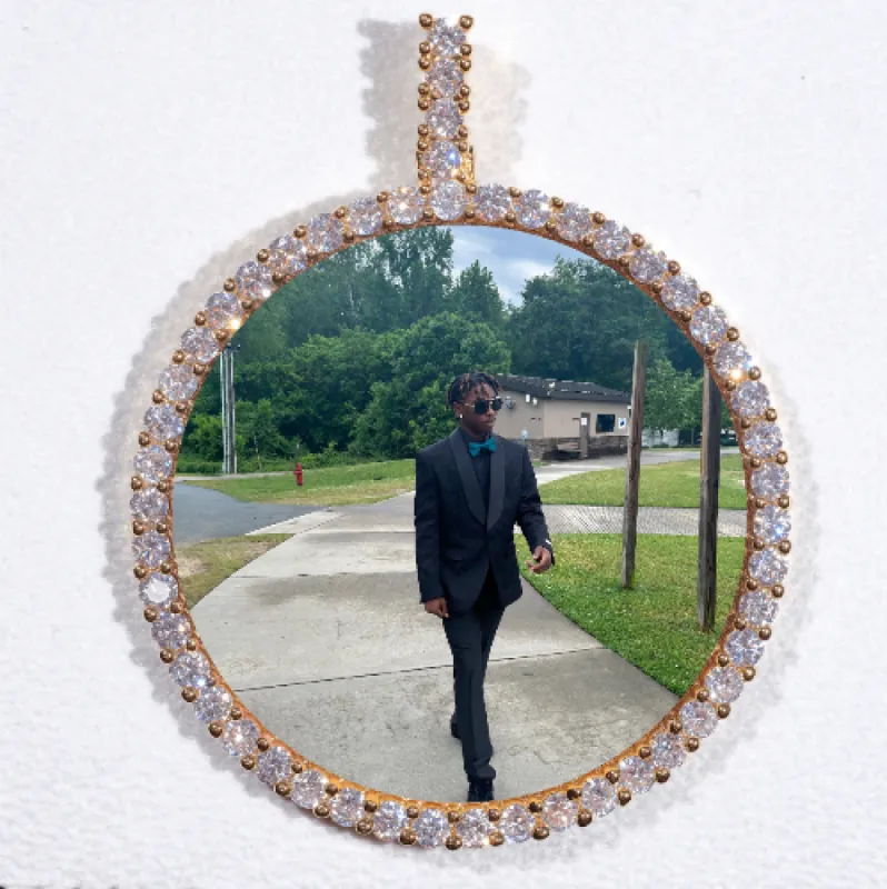 LARGE 3D CIRCLE CUSTOM PICTURE PENDANT sold by The GUU Shop