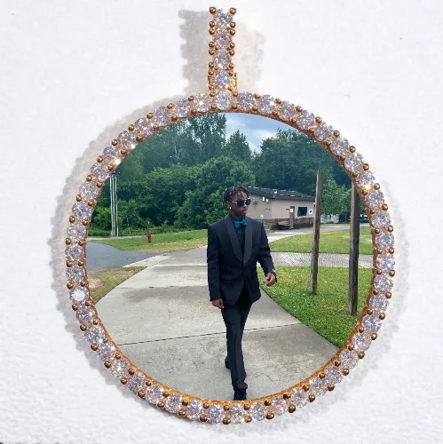 LARGE 3D CIRCLE CUSTOM PICTURE PENDANT sold by The GUU Shop