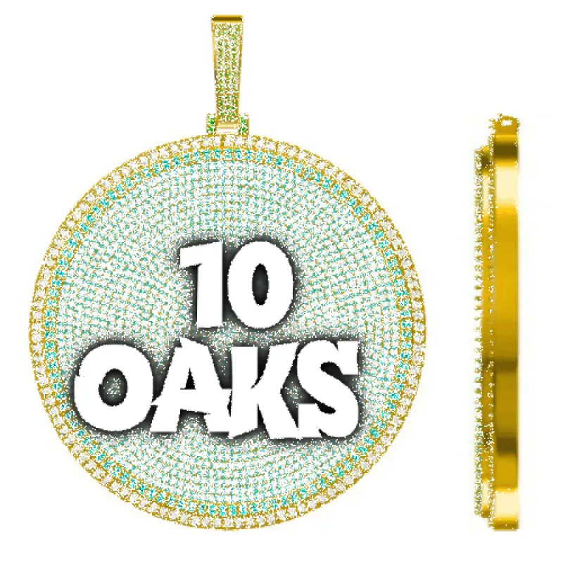 CUSTOM LETTER NECKLACE 3D BIG DISC sold by The GUU Shop