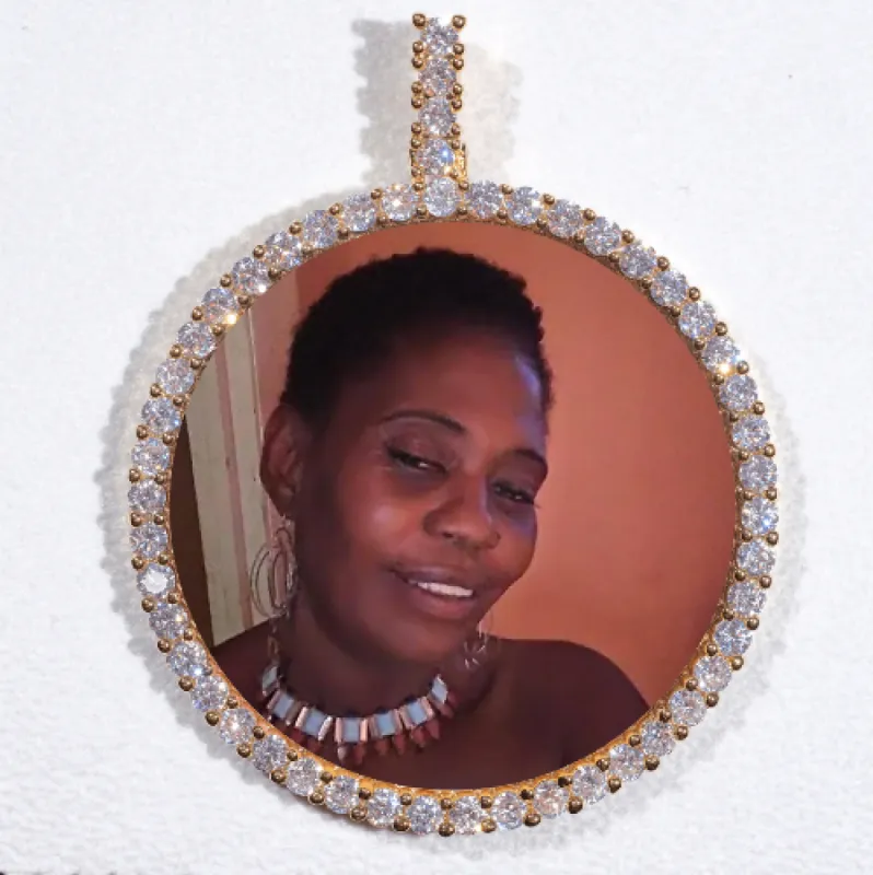 LARGE 3D CIRCLE CUSTOM PICTURE PENDANT sold by The GUU Shop