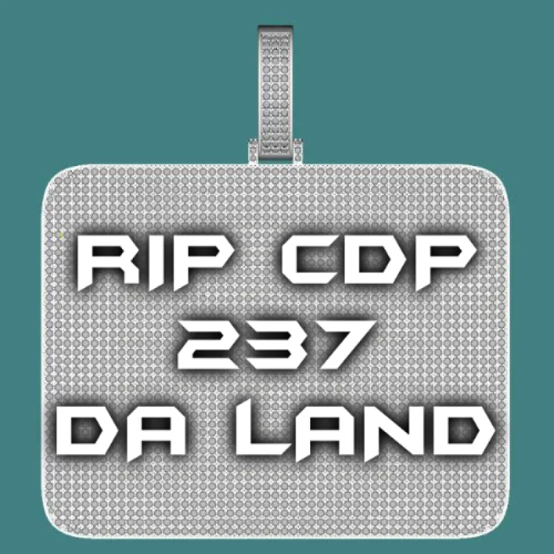 CUSTOM LETTER NECKLACE 3D BIG SQUARE sold by The GUU Shop