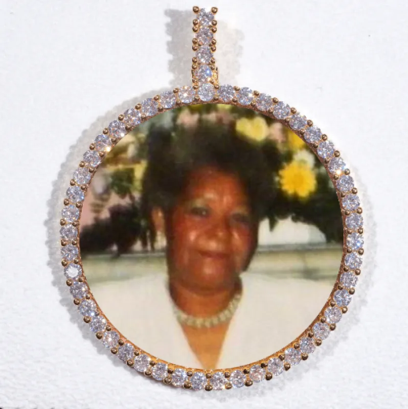 LARGE 3D CIRCLE CUSTOM PICTURE PENDANT sold by The GUU Shop