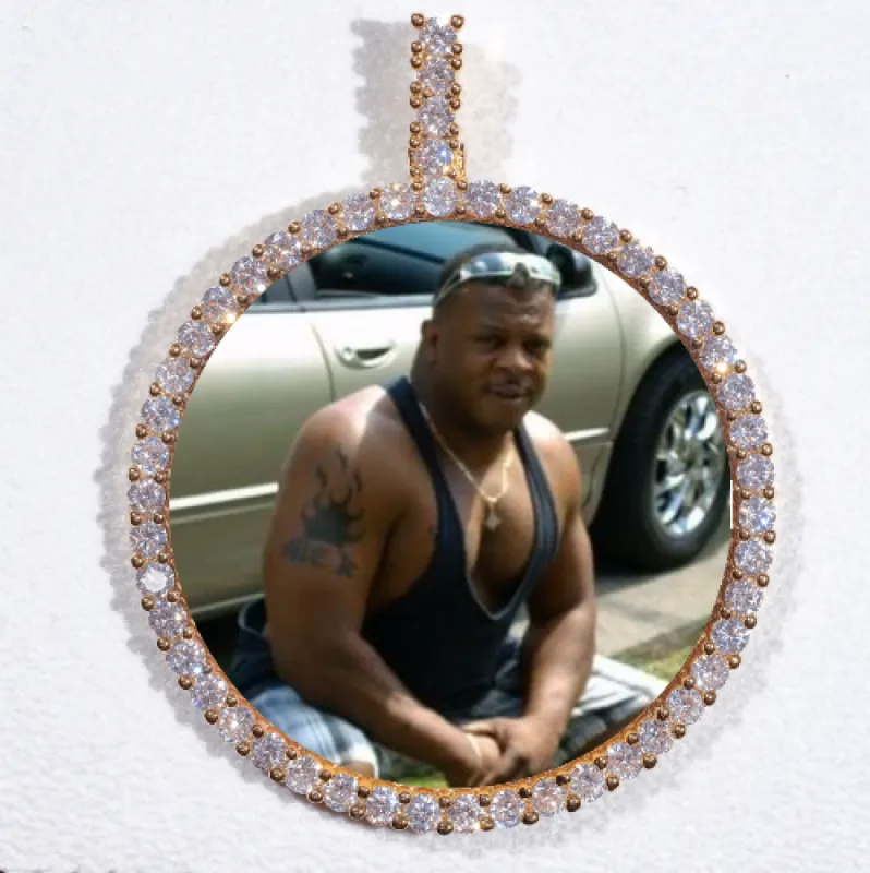 LARGE 3D CIRCLE CUSTOM PICTURE PENDANT sold by The GUU Shop