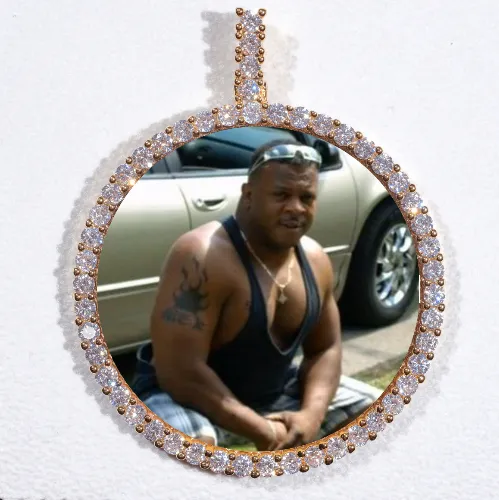 LARGE 3D CIRCLE CUSTOM PICTURE PENDANT sold by The GUU Shop