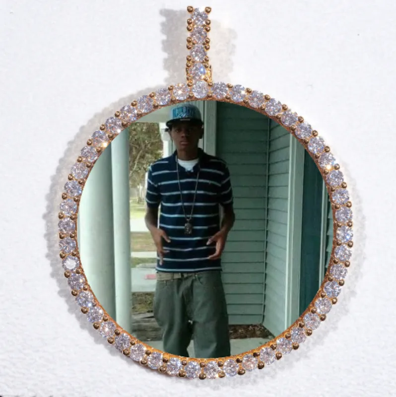 LARGE 3D CIRCLE CUSTOM PICTURE PENDANT sold by The GUU Shop