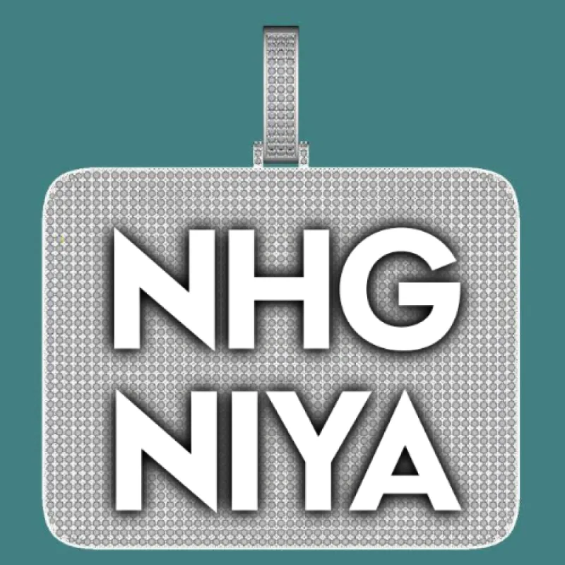 CUSTOM LETTER NECKLACE 3D BIG SQUARE sold by The GUU Shop