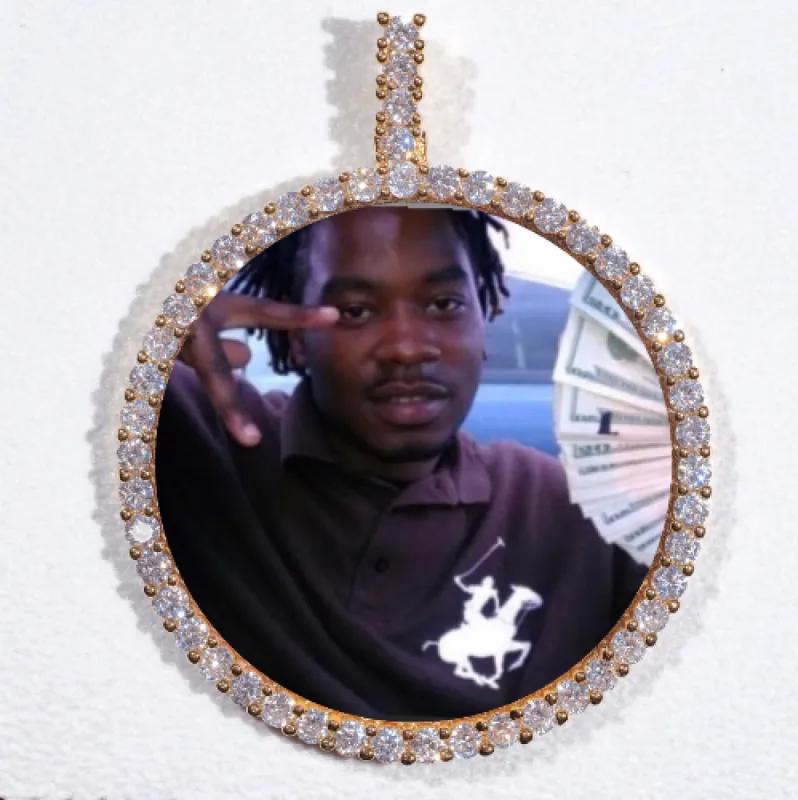 LARGE 3D CIRCLE CUSTOM PICTURE PENDANT sold by The GUU Shop