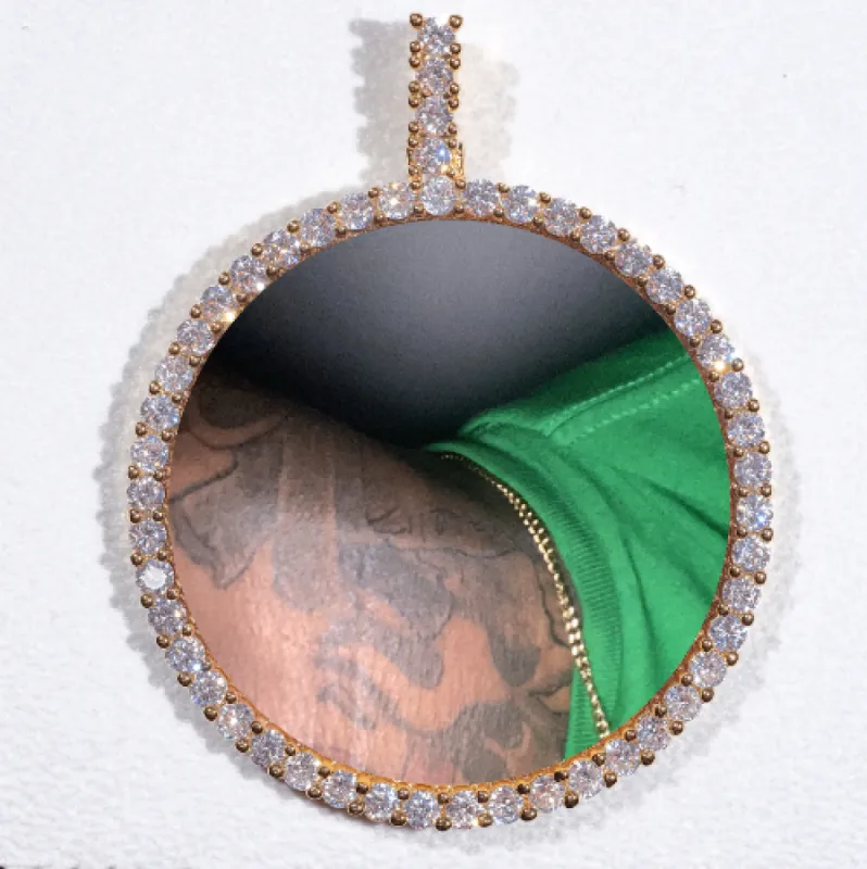 LARGE 3D CIRCLE CUSTOM PICTURE PENDANT sold by The GUU Shop