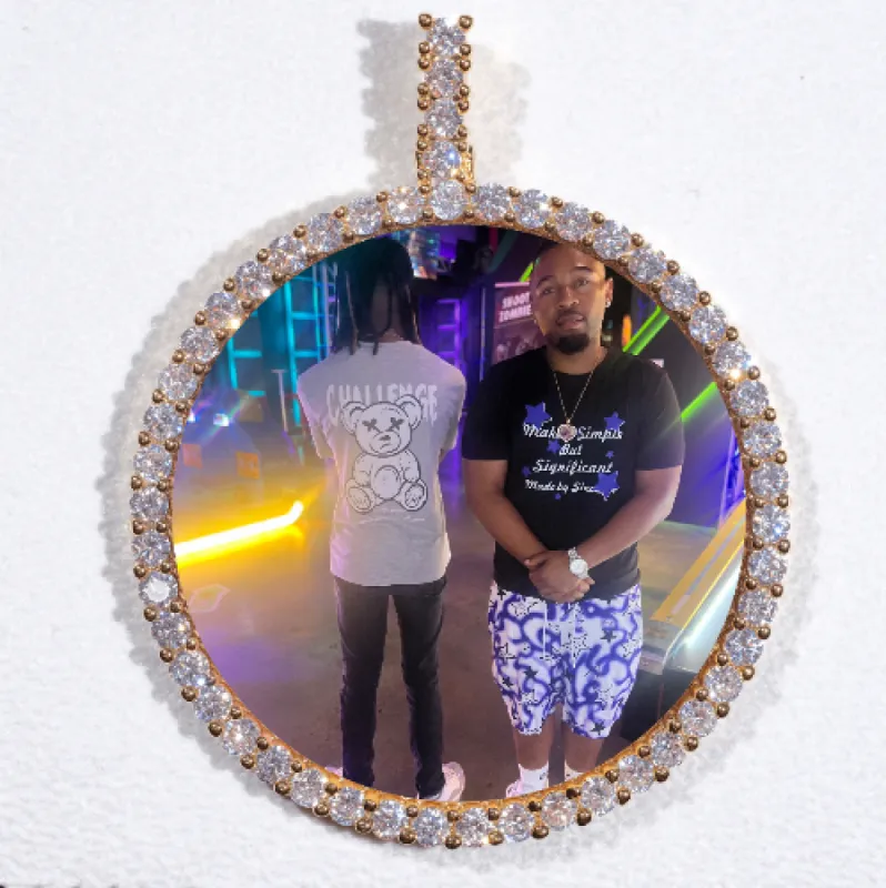 LARGE 3D CIRCLE CUSTOM PICTURE PENDANT sold by The GUU Shop