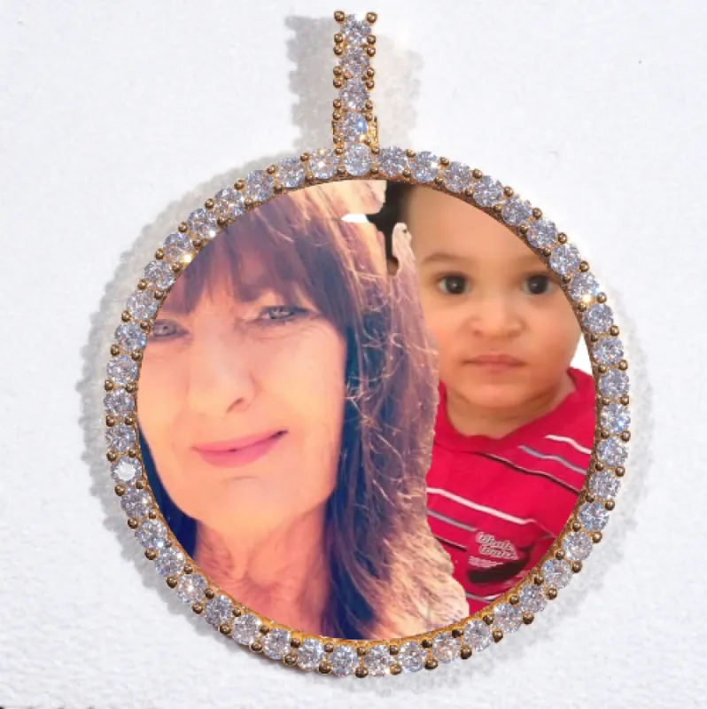 LARGE 3D CIRCLE CUSTOM PICTURE PENDANT sold by The GUU Shop