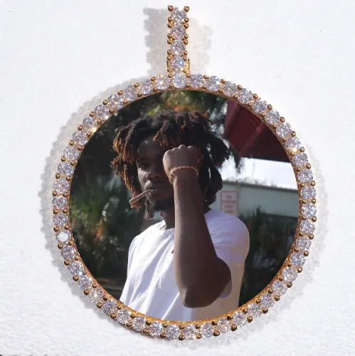 LARGE 3D CIRCLE CUSTOM PICTURE PENDANT sold by The GUU Shop