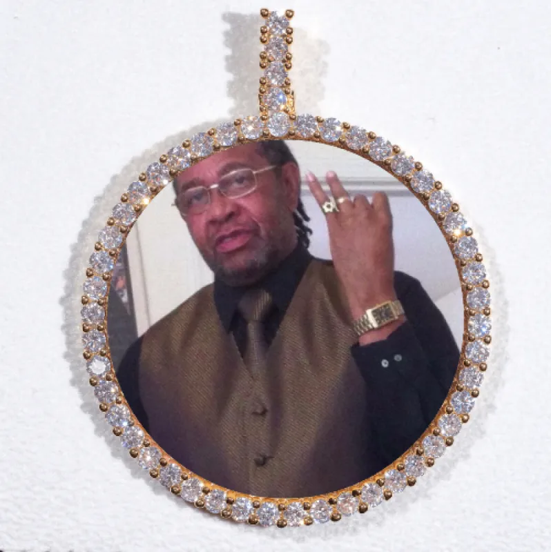 LARGE 3D CIRCLE CUSTOM PICTURE PENDANT sold by The GUU Shop