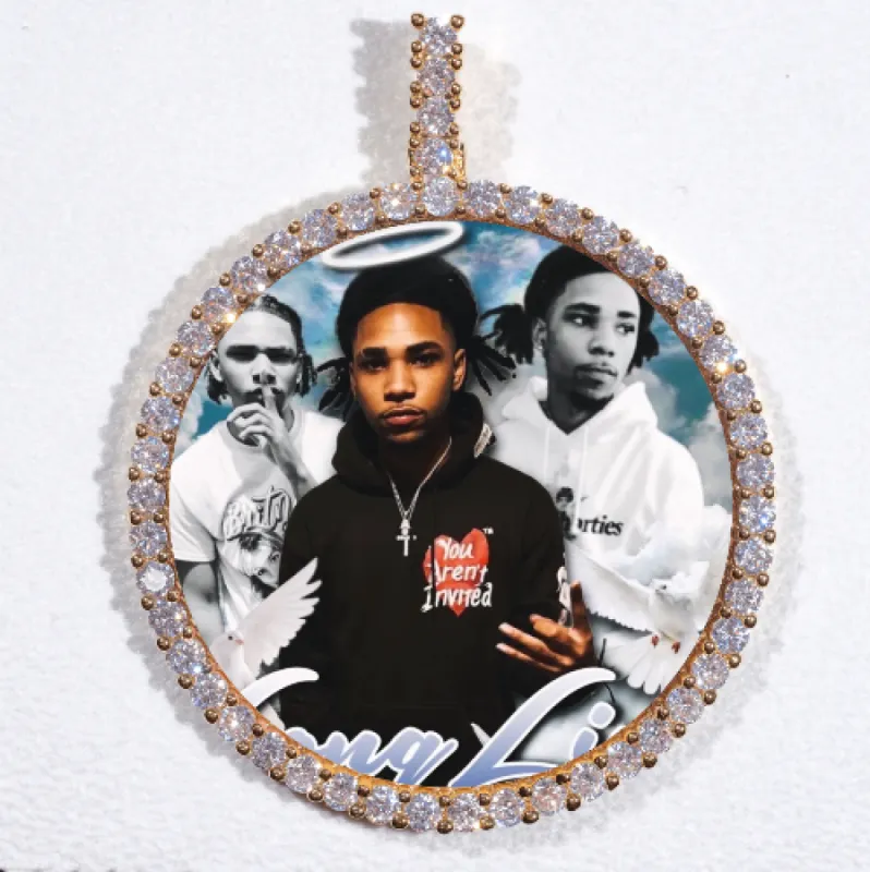 LARGE 3D CIRCLE CUSTOM PICTURE PENDANT sold by The GUU Shop