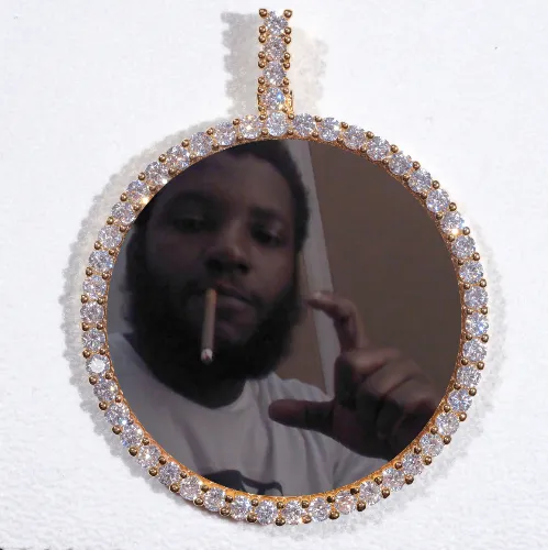 LARGE 3D CIRCLE CUSTOM PICTURE PENDANT sold by The GUU Shop