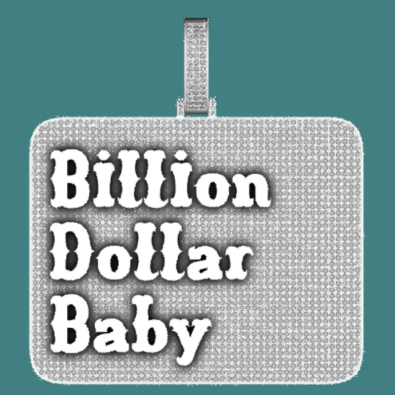 CUSTOM LETTER NECKLACE 3D BIG SQUARE sold by The GUU Shop