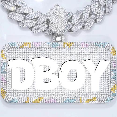 CUSTOM LETTER NECKLACE 3D COLORFUL SQUARE sold by The GUU Shop