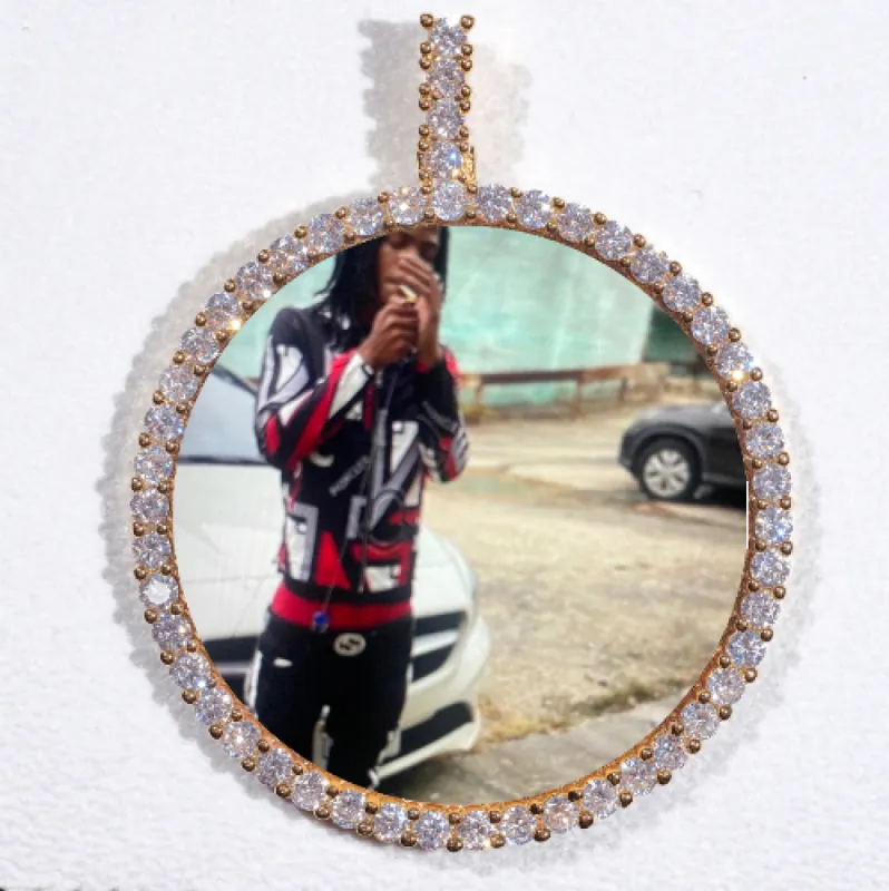 LARGE 3D CIRCLE CUSTOM PICTURE PENDANT sold by The GUU Shop