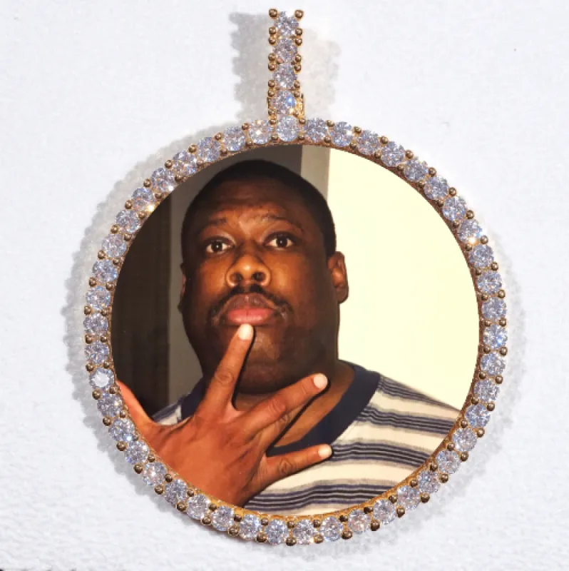 LARGE 3D CIRCLE CUSTOM PICTURE PENDANT sold by The GUU Shop