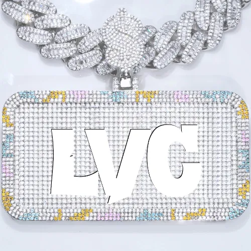 CUSTOM LETTER NECKLACE 3D COLORFUL SQUARE sold by The GUU Shop