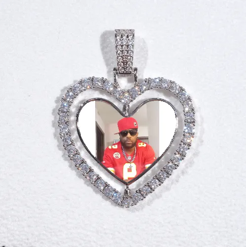 3D Spinning 2-Faced Heart Custom Picture Pendant sold by The GUU Shop