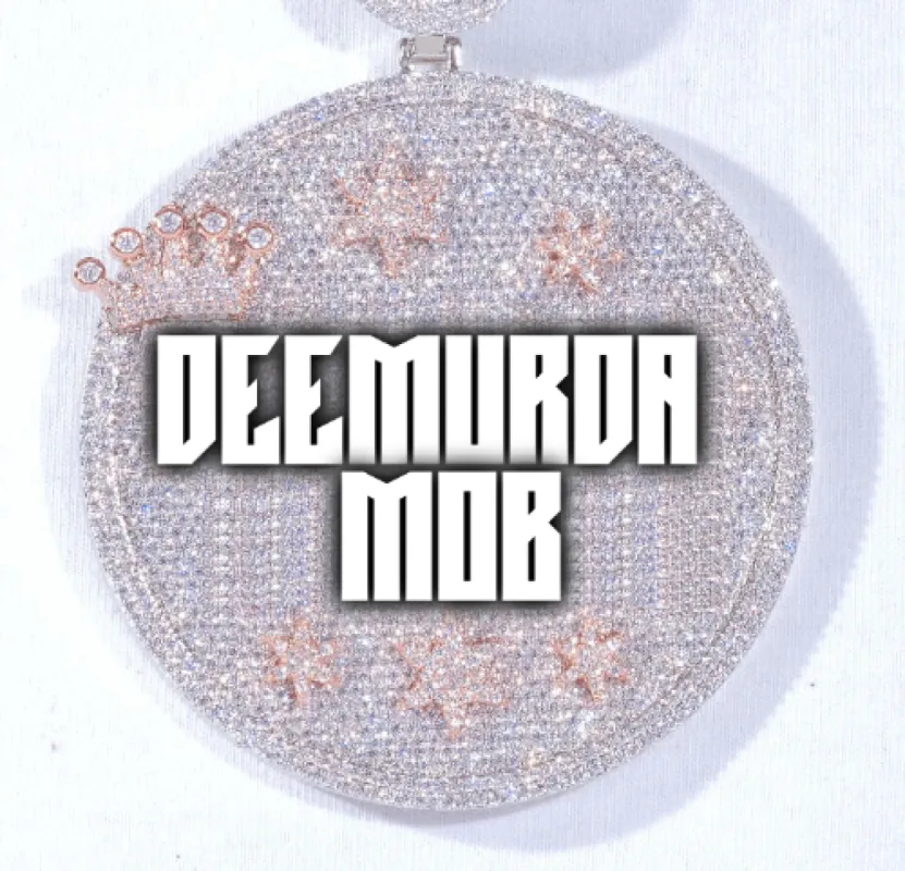 CUSTOM LETTER NECKLACE 3D BIG CROWN DISC sold by The GUU Shop